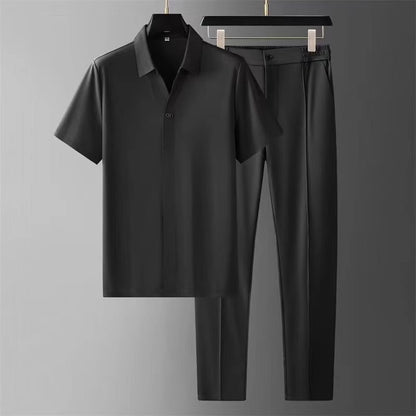 Men's Seamless Ice Silk 2-Piece Set