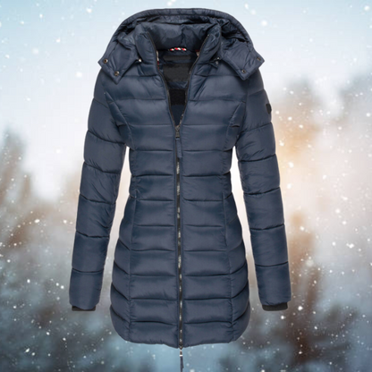 Long Puffer Down Jacket for Women - Ultra-Warm& Figure-Flattering