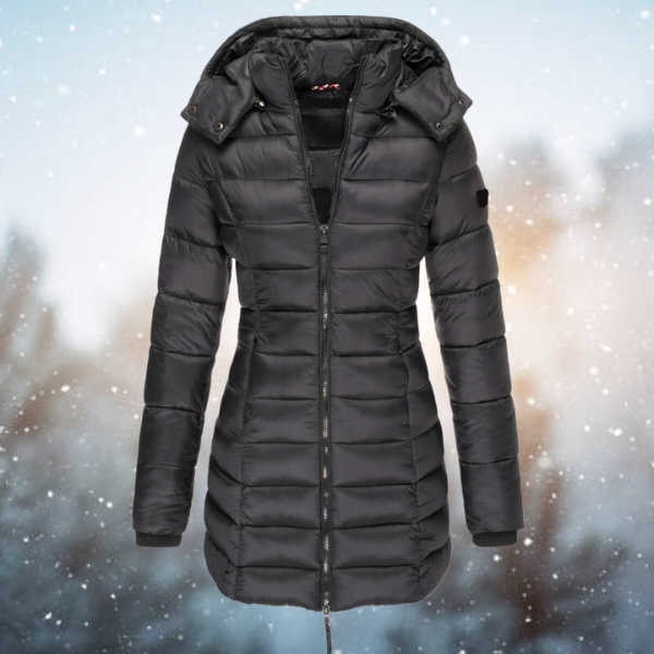 Long Puffer Down Jacket for Women - Ultra-Warm& Figure-Flattering
