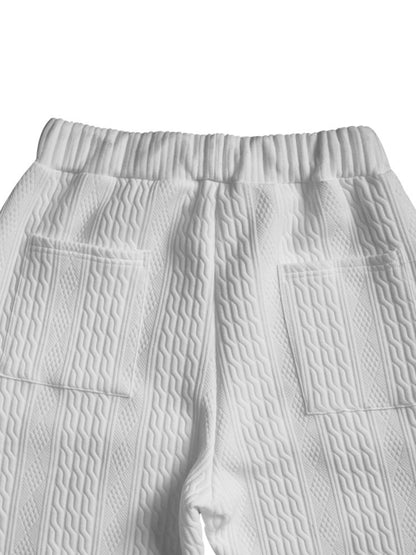 🔥Men's Athletic Jacquard Knit Tracksuit Set