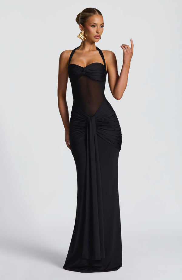 Vixen Elegant Black Maxi Dress