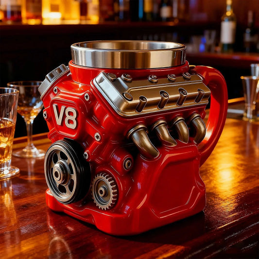 🔥V8 Engine Retro Stainless Steel Coffee Mug