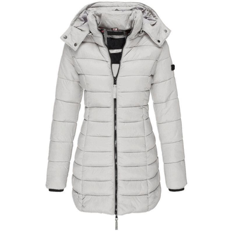 Long Puffer Down Jacket for Women - Ultra-Warm& Figure-Flattering