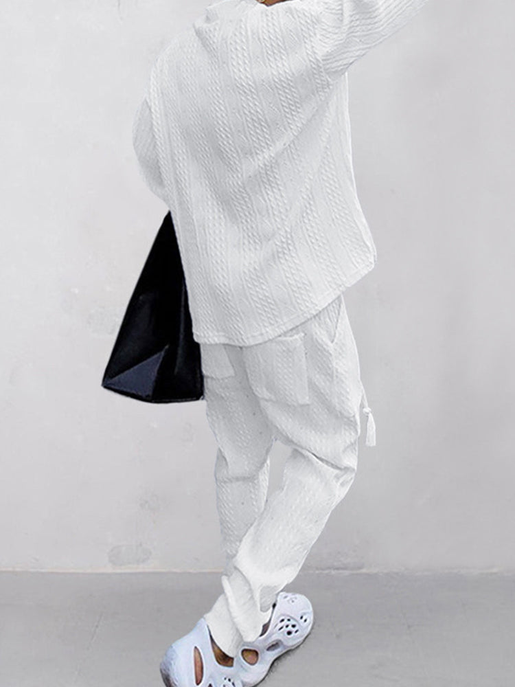 🔥Men's Athletic Jacquard Knit Tracksuit Set