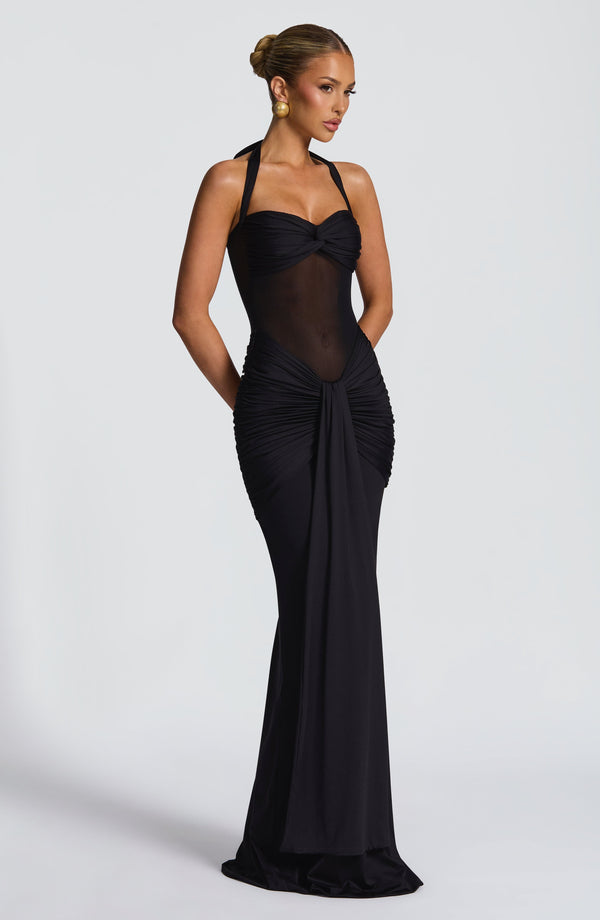 Vixen Elegant Black Maxi Dress